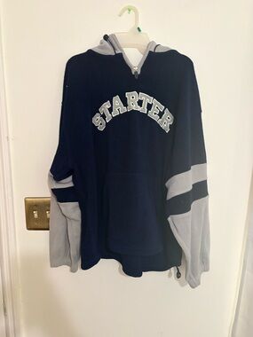 STARTER Navy and Light Gray Fleece Jacket